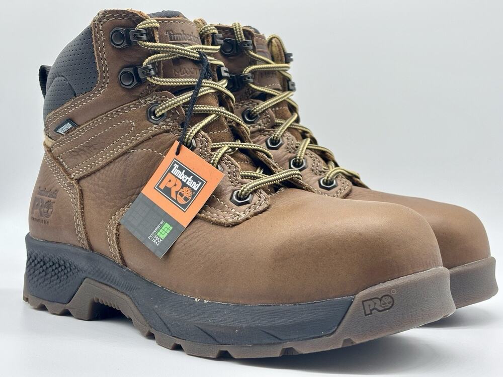 Timberland PRO Women's TiTAN EV Waterproof Work Boots Brown Size 6 NWT
